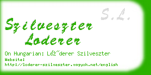 szilveszter loderer business card